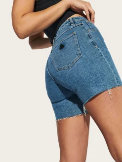 A Claudia Cut Off Georgia - Mid Vintage Blue