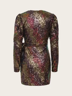 Ablina Wrap Dress - Multi Sequince