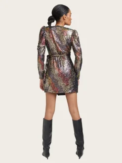 Ablina Wrap Dress - Multi Sequince