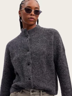 Alpha Short Cardigan - Charcoal Melange