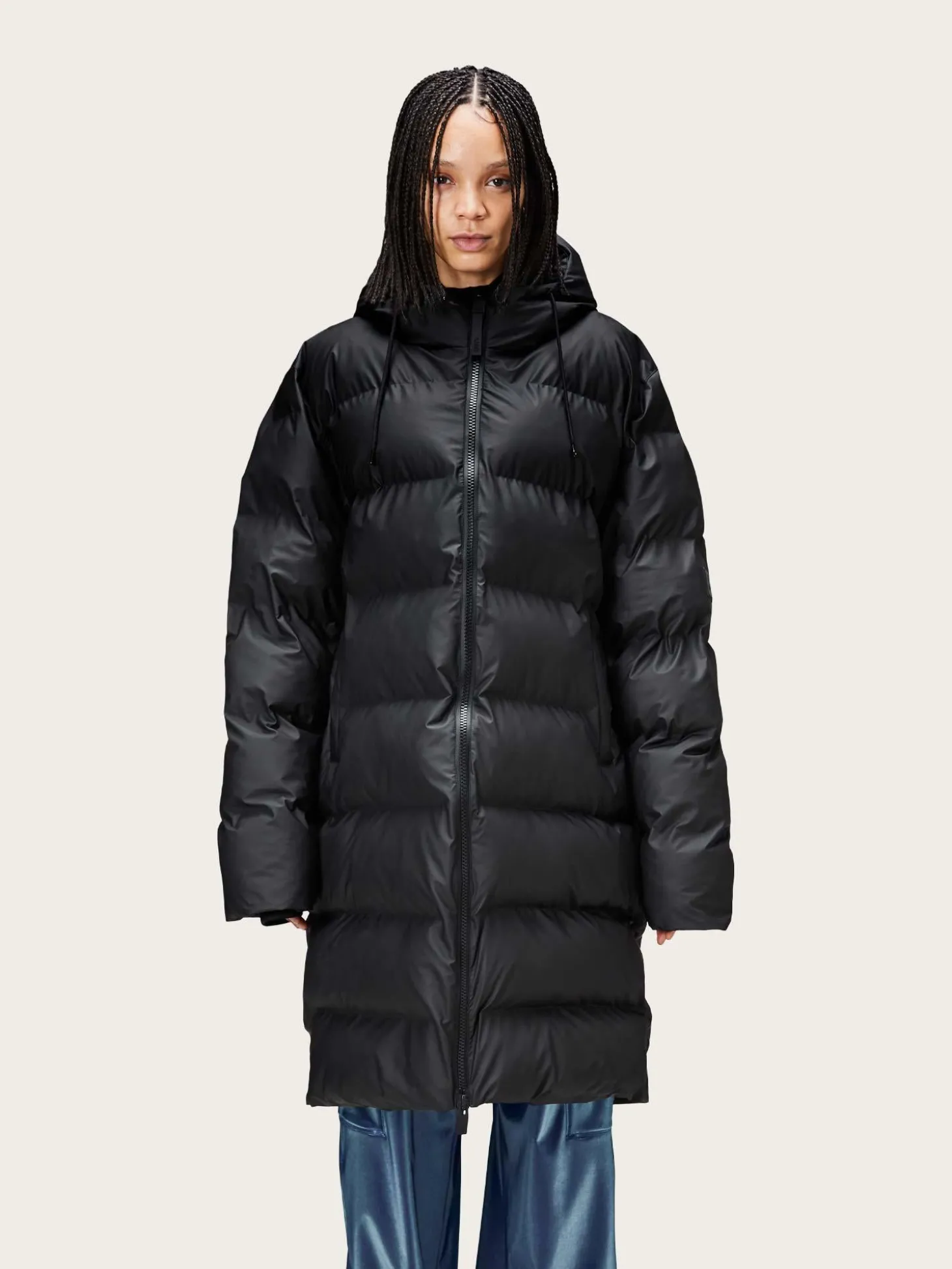 Alta Long Puffer Jacket W3T4 - Black