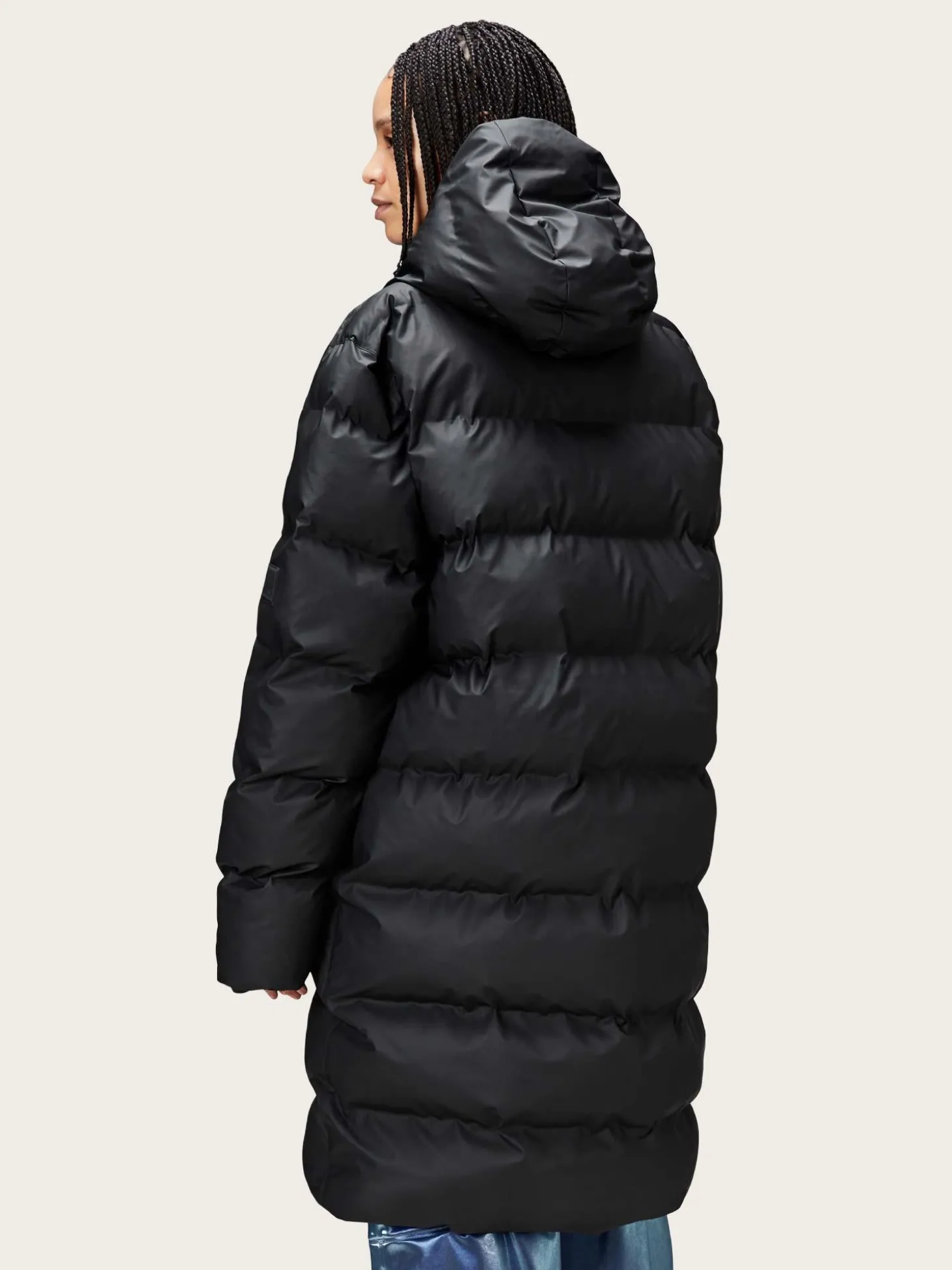 Alta Long Puffer Jacket W3T4 - Black