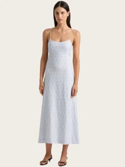 Antibes Midi Dress - Leilana All Over Print/Mid Blue