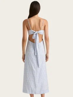 Antibes Midi Dress - Leilana All Over Print/Mid Blue