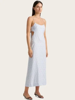 Antibes Midi Dress - Leilana All Over Print/Mid Blue