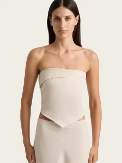 Antibes Strapless Top - Sand