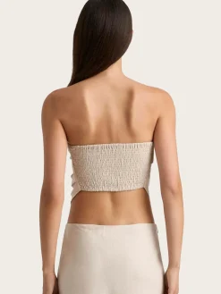 Antibes Strapless Top - Sand