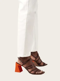 Aubrey Leather Sandal - Brown