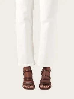 Aubrey Leather Sandal - Brown