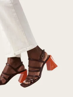 Aubrey Leather Sandal - Brown