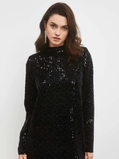 Club Sequin Dress - Black