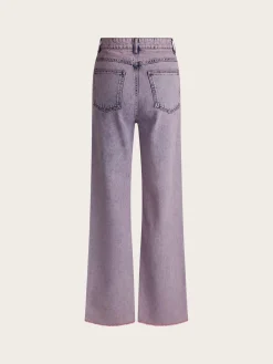Color Denim Charm Jeans - Vintage Purple