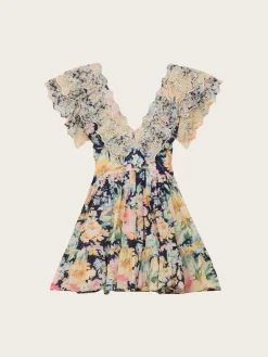 Cotton Slub Frilly Dress - Botanic
