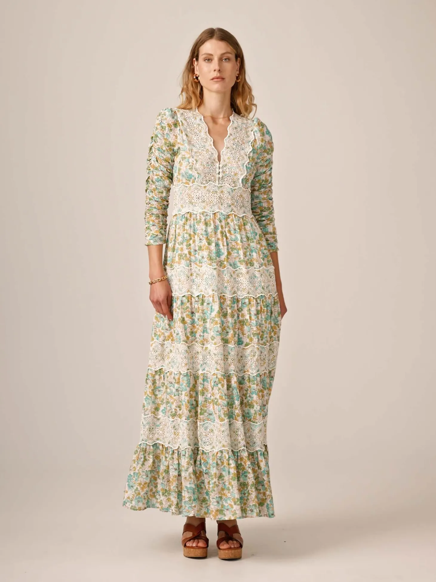Cotton Slub Maxi Dress - Anemone Fields