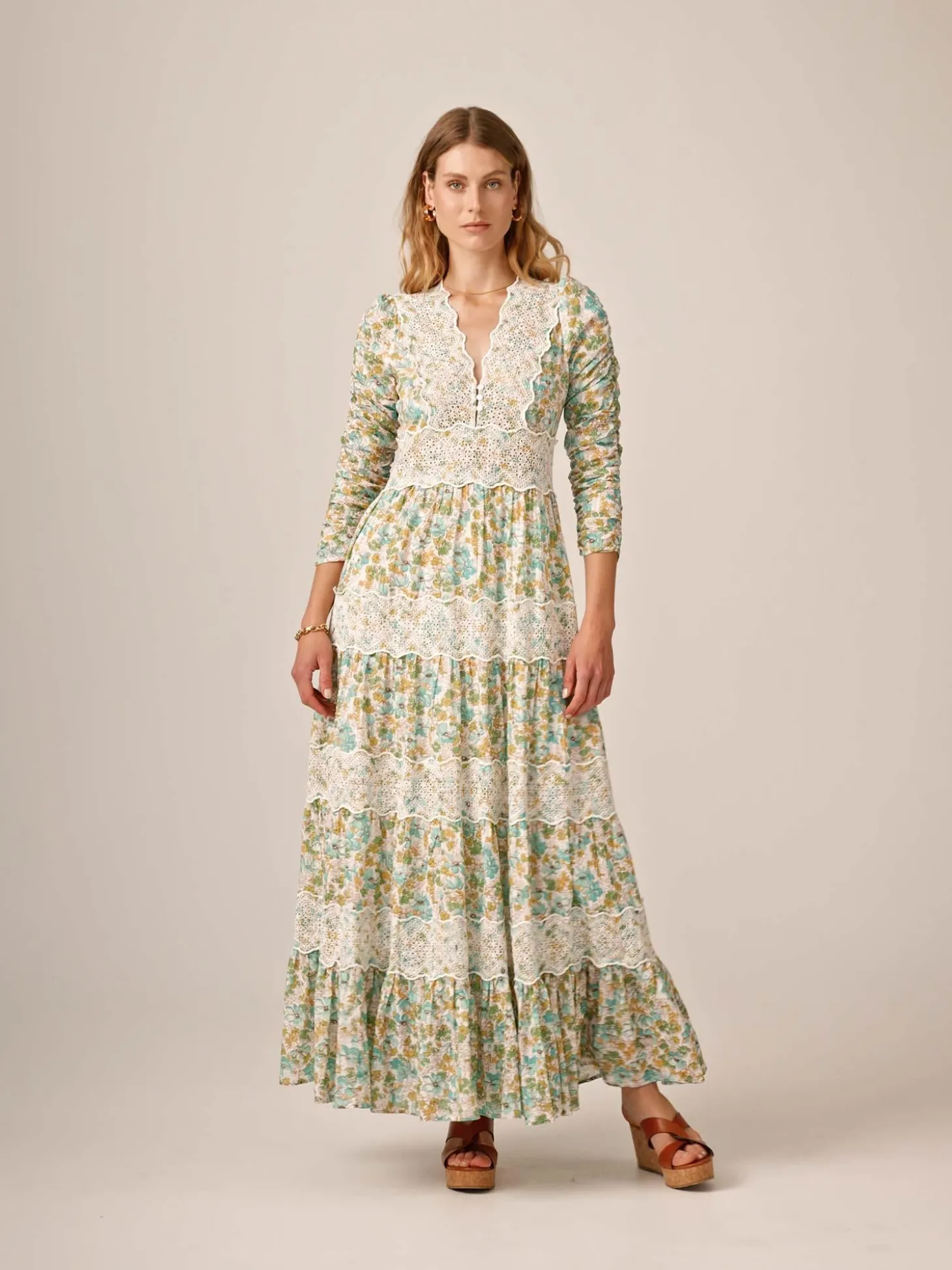 Cotton Slub Maxi Dress - Anemone Fields