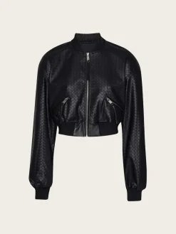 Cropped Braided Jacket - Black