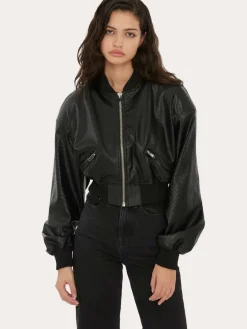 Cropped Braided Jacket - Black