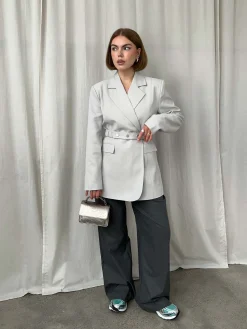 Dagny Blazer - White Onyx Mel