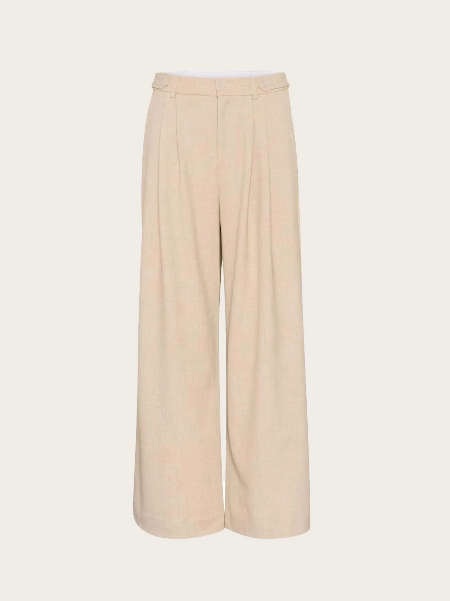 Decy HW Pants - Light Sand Melange