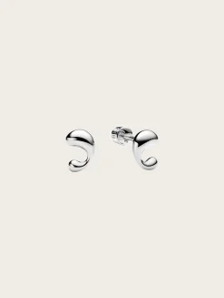 Dolphin Pool Studs Pair - Silver