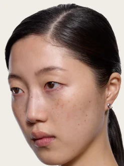 Dolphin Pool Studs Pair - Silver