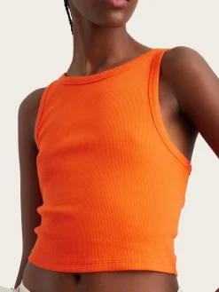 Drew Cropped Top - Cherry Tomato