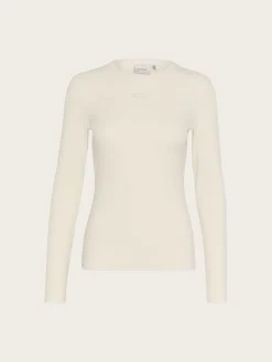 Drew LS Logo Top - White Onyx