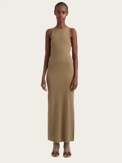 Drew sl Reversible Long Dress - Stone Gray