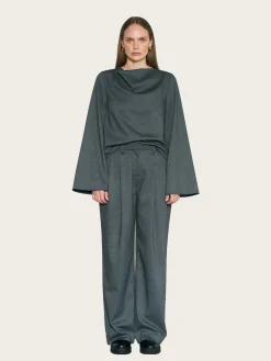 Duke Rayon Blend Pants - Dk Grey Melange