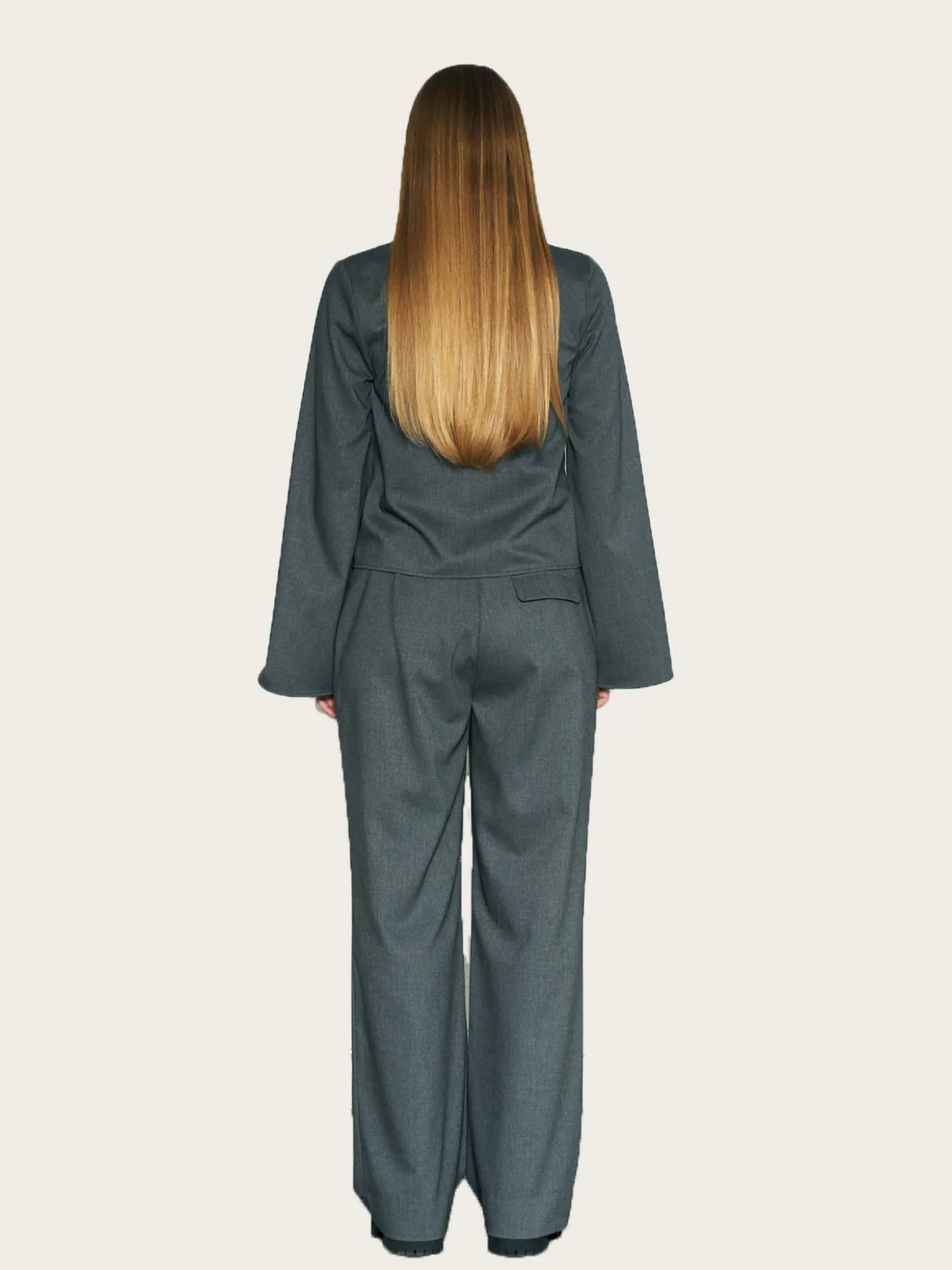 Duke Rayon Blend Pants - Dk Grey Melange