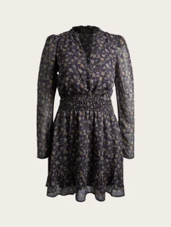 Eira Dress - Navy Dahlia Print