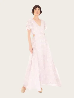 Elise Dress - Lavender Peony Print