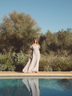 Elise Dress - Lavender Peony Print