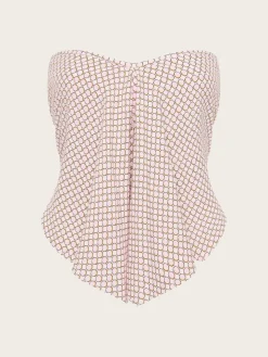 Emalee Strapless Top - Oliander Floral/White blush