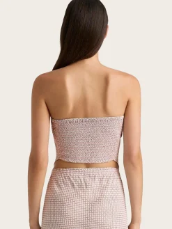 Emalee Strapless Top - Oliander Floral/White blush