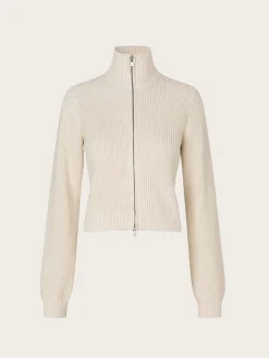 Enbessie Ls Cardigan - Oatmeal Speckle