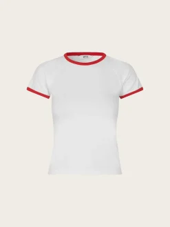 Enmolly ss Raglan Tee Solid - White Salsa