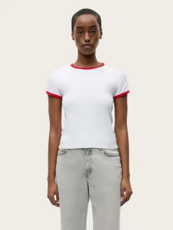 Enmolly ss Raglan Tee Solid - White Salsa