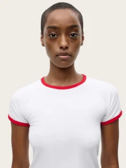 Enmolly ss Raglan Tee Solid - White Salsa