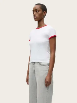 Enmolly ss Raglan Tee Solid - White Salsa