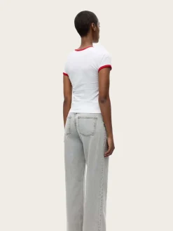 Enmolly ss Raglan Tee Solid - White Salsa