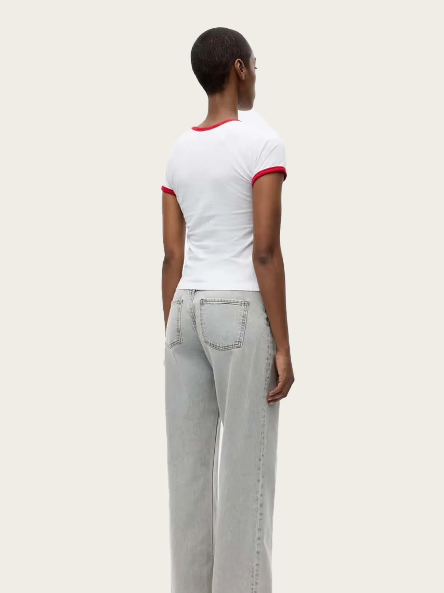 Enmolly ss Raglan Tee Solid - White Salsa