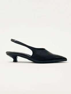 Eros Black Leather Pumps