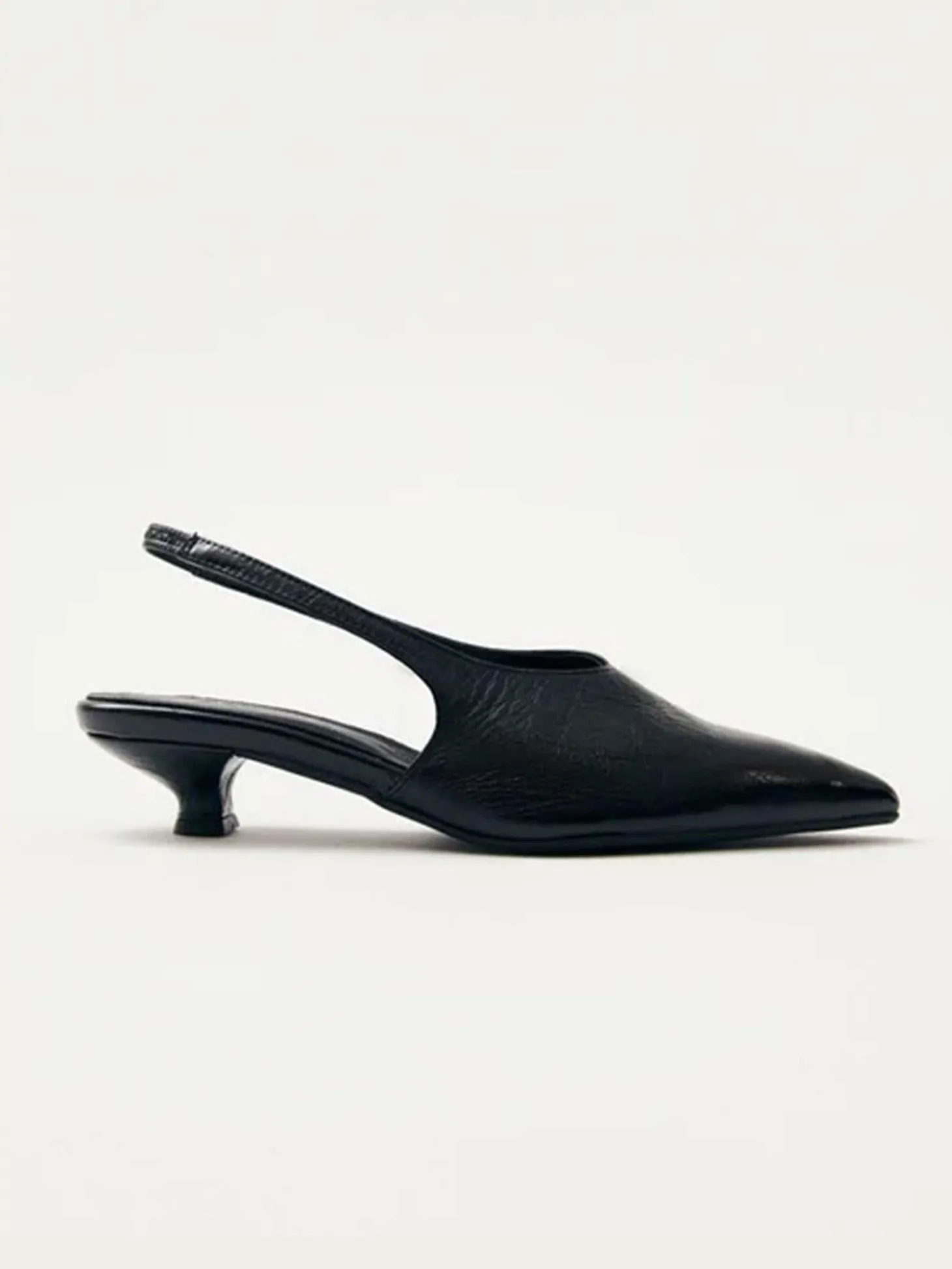 Eros Black Leather Pumps