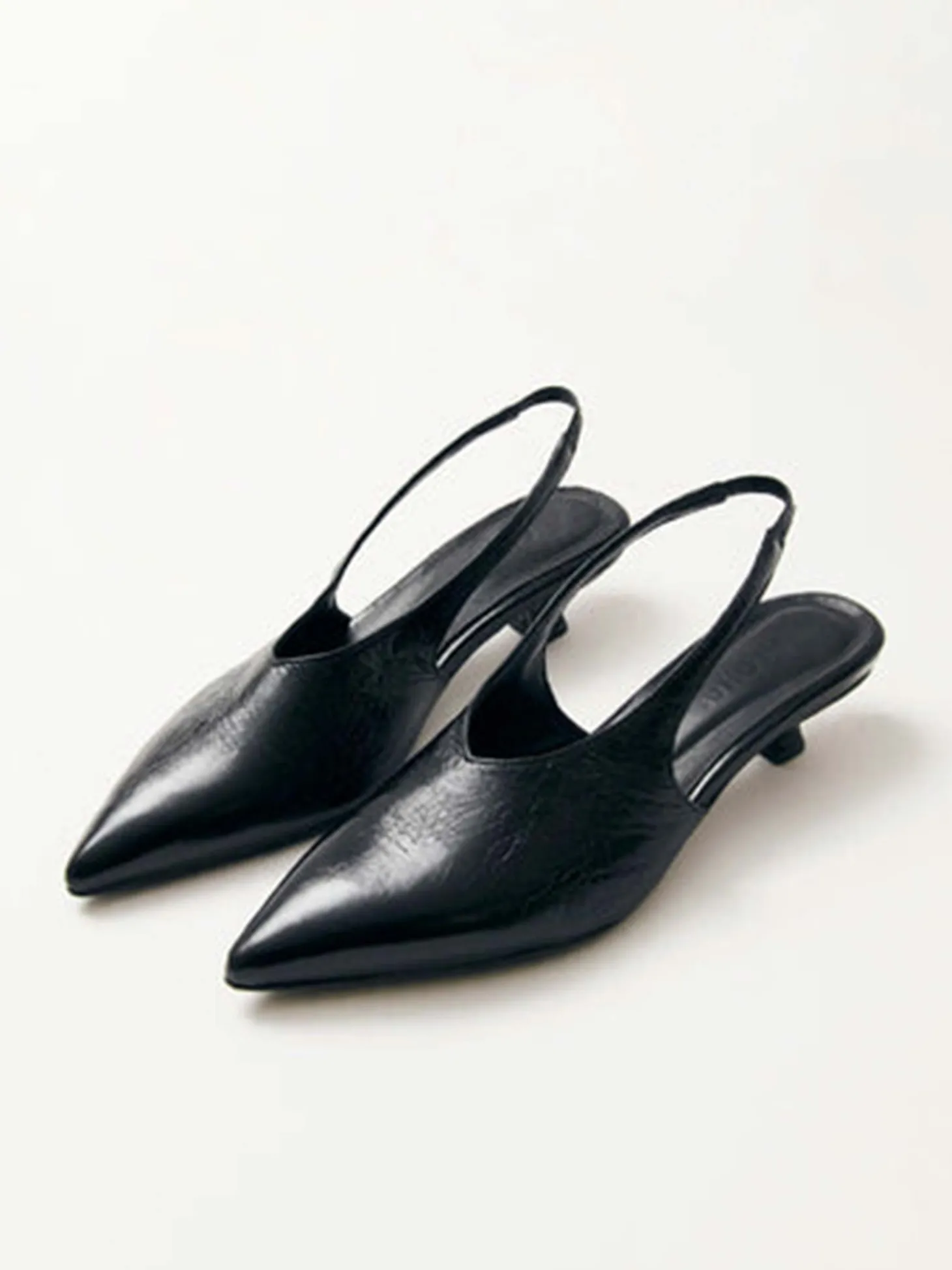 Eros Black Leather Pumps