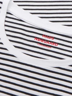 Fine Jersey Stripe Teasy Tee - White/Black