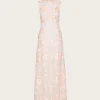 Flower Mesh Maxi Dress - Angel Wing