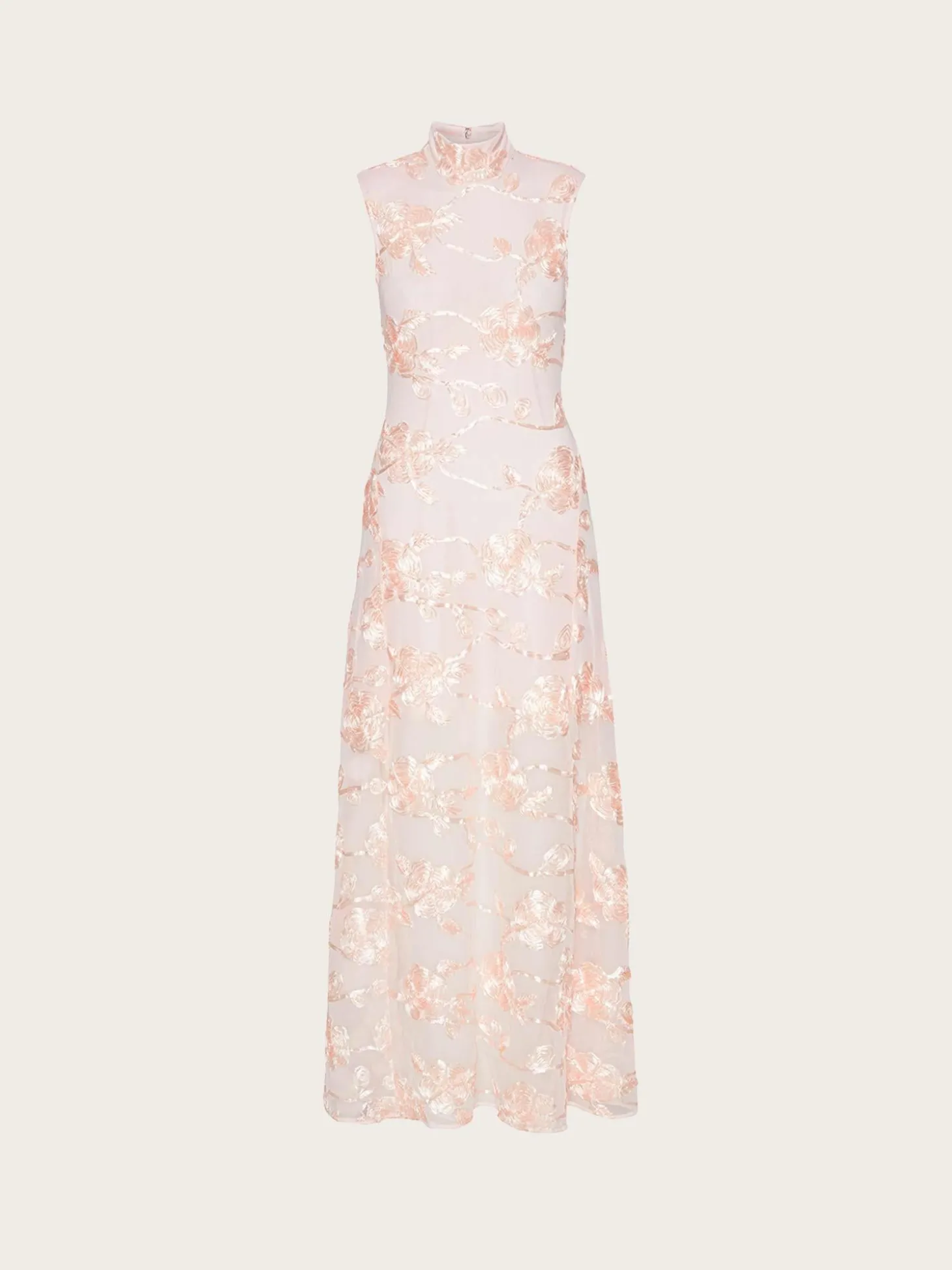 Flower Mesh Maxi Dress - Angel Wing