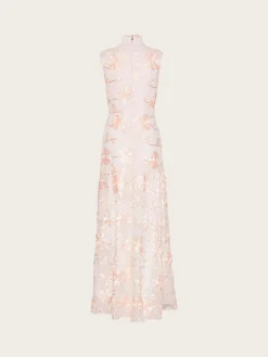 Flower Mesh Maxi Dress - Angel Wing