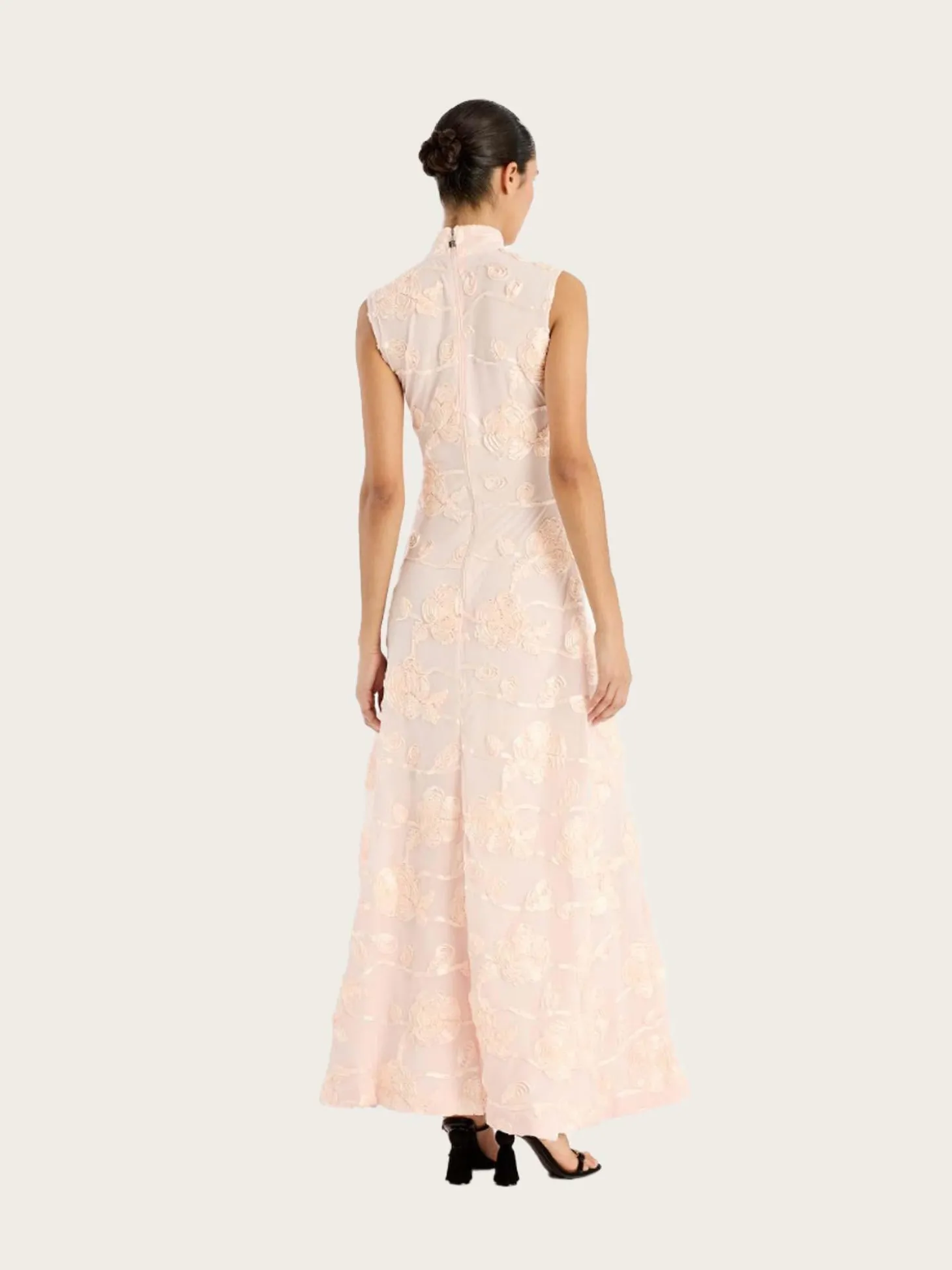 Flower Mesh Maxi Dress - Angel Wing